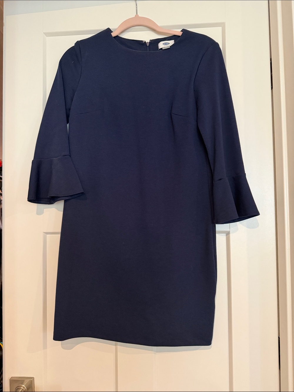 Old Navy Navy Ruffle-Sleeve Shift Dress